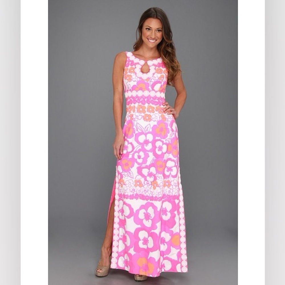 LILLY PULITZER SIZE 0‎ DIDI MAXI DRESS *PANSY DANCE* - Picture 2 of 8